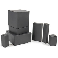 Boîte en carton kraft noir PR 22 cm avec couvercle 3 cm, logo personnalisé pour emballage cadeau, boîtes en carton blanc 30 x 40 cm, vente en gros