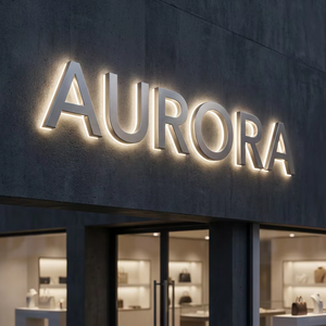 Letreros LED Retroiluminados Personalizados con Iluminación 3D Halo para Tiendas y Boutiques, con Fuente de Alimentación con Certificación UL para América del Norte BIZ - Product Image 1