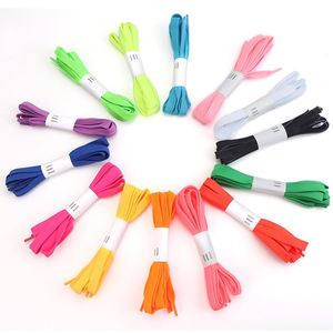 Lacets plats élastiques sans nœuds en polyester de style sportif, personnalisés et de haute qualité, couleur unie - Product Image 2