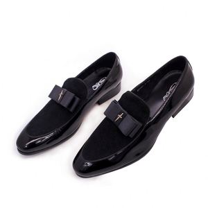 Zapatos Oxford Formales de Ante y Charol para Hombre, de Punta Fina, de Piel Genuina, Sin Cordones, Ideales para Bodas y Eventos, Los Más Vendidos - Product Image 3