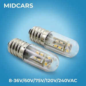 مصباح LED E14 مقاوم للحرارة العالية للثلاجة وشفاط المطبخ والفرن والميكروويف، 2 واط، أبيض دافئ، قاعدة لولبية صغيرة، إضاءة مصغرة - Product Image 1