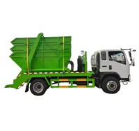 Mini camion à bras oscillant 4x2, camion à benne basculante 6CBM, véhicule léger de collecte des déchets