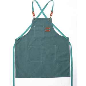 Tablier de jardin personnalisé en coton robuste, imperméable et durable pour cuisine, chef, barista, barbecue, bar, coiffeur, femmes et hommes - Product Image 4