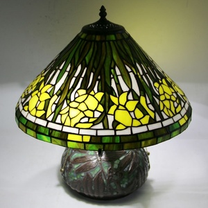 Lampes de bureau sur mesure LongHuiJing, style Tiffany, abat-jour en verre teinté en bambou, lampe de table pour la décoration d'hôtel - Product Image 3