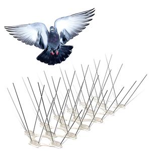 Kit de pinchos para pájaros de acero inoxidable resistente, antiherrumbre, ANTIPALOMAS Y disuasión de pájaros para techo, balcón, longitud personalizada disponible - Product Image 6