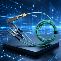 Câble AOC QSFP28 vers 4x25G SFP28 MPO 100G compatible générique, 5G PoE, haute densité, pour interconnexion de rack, réseau d'entreprise