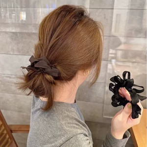 Mini-élastiques à cheveux simples et élégants, accessoires capillaires polyvalents et doux pour queue de cheval et <span class=keywords><strong>chignon</strong></span> désordonné - Product Image 2