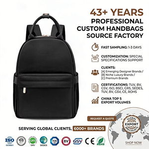 Sac à dos de luxe personnalisable pour femme, petit format, étanche, avec fermeture éclair, système de transport en résine et maille, poignée supérieure et bretelles, pour ordinateur <span class=keywords><strong>portable</strong></span> 14,9 pouces - Product Image 1