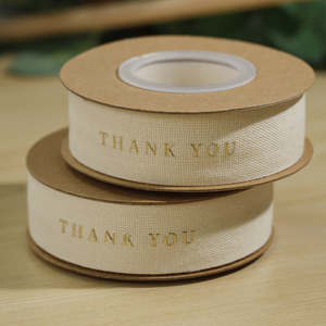 Lu De Nhà Máy Bán Buôn Quà Tặng Ribbon Chất Lượng Cao Tùy Chỉnh In 100% Bông Ribbon Với Logo Thương Hiệu 1Inch Ribbon <span class=keywords><strong>Satin</strong></span> Vải - Product Image 4