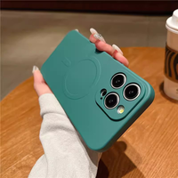 Étui de téléphone de haute qualité en silicone souple magnétique, étanche, antichoc, tendance streetwear pour 17 Pro Max, logo personnalisé