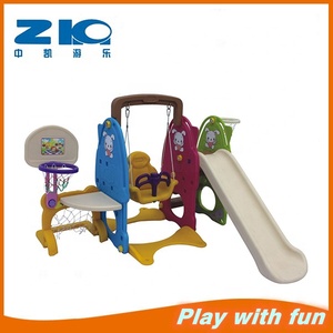 New Design Panda Indoor Plastic Cheap Slide and <strong>Swing</strong> <strong>Set</strong> for <strong>Toddlers</strong> - Product Image 2