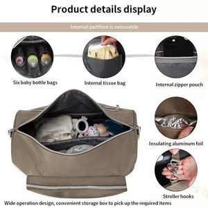 <span class=keywords><strong>Bolsa</strong></span> de Pañales Personalizada de Gran Capacidad, Mochila de Viaje para Mamá, <span class=keywords><strong>Bolsa</strong></span> de Pañales con Correa para el Hombro, <span class=keywords><strong>Bolsa</strong></span> de <span class=keywords><strong>Hospital</strong></span>, <span class=keywords><strong>Bolsa</strong></span> de Fin de Semana para Bebé - Product Image 3