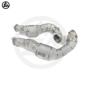 Tuyau de descente CSZ de haute qualité 200 cellules pour BMW <span class=keywords><strong>335i</strong></span> E90/E91/<span class=keywords><strong>E92</strong></span>/E93 N54 tuyau de descente avec tuyaux d'échappement de réglage de bouclier thermique - Product Image 2