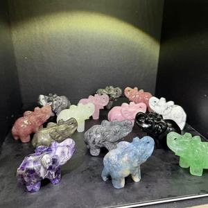 Kindfull bán buôn hỗn hợp pha lê voi khắc thủ công tinh thần chữa bệnh tinh thể khắc cho trang trí nội thất - Product Image 4