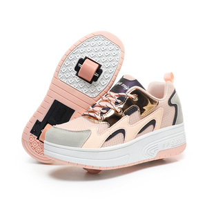 Chaussures de roller pour enfants, baskets de sport à roulettes pour garçons et filles, unisexe - Product Image 4