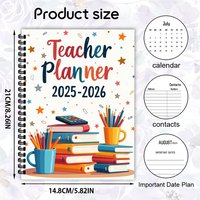 Buku Catatan Perencana Guru 2026-2027 Spiral Bound untuk Manajemen dan Pelacakan Tugas, Organizer yang Dapat Disesuaikan dengan MOQ Rendah