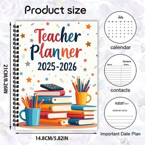 Agenda para Maestros 2026-2027, Encuadernada en Espiral, para Gestión y Seguimiento de Tareas, Personalizable, Bajo Pedido Mínimo - Product Image 3