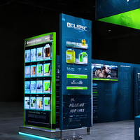 Stand d'exposition modulaire 20 x 20 pieds pour salon professionnel, présentoir avec boîte lumineuse SEG
