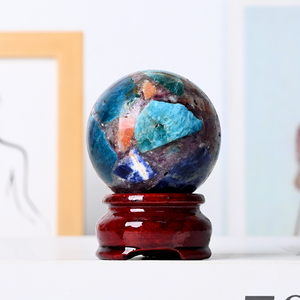 Wholesale Natural Gemstone <b>Crystal</b> Sphere Healing Hand Polished Apatite and Sun Stone Sphere - Product Image 5