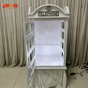 Nuovo Design SMS per Forniture per Feste, Decorazione Matrimoniale, Cabina Telefonica Unica in Metallo Bianco, Supporto per <span class=keywords><strong>Libro</strong></span> degli Ospiti Audio - Product Image 3