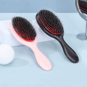 <span class=keywords><strong>Brosse</strong></span> à <span class=keywords><strong>cheveux</strong></span> en poils de sanglier pour massage du cuir chevelu ovale à main en vente en gros - Product Image 5