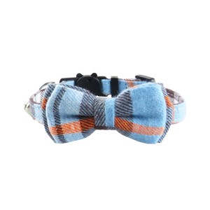 Conjunto de Collar a Cuadros para Perro con Lazo y Pañuelo, Diseño de Hebilla Ajustable para Perros Pequeños, Estilo Clásico para Todas las Estaciones - Product Image 5