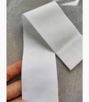 Bande élastique antidérapante en polyester de 47 mm avec points en silicone, imprimée par sublimation, blanche et noire, pour vêtements, sacs et articles ménagers