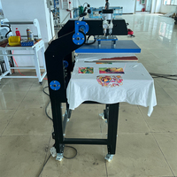 Machine à Chaud Pneumatique Coulissante Double Station Automatique pour l'Industrie du Vêtement : Motifs, Flocage, Mousse, T-shirts, Casquettes et Chaussures