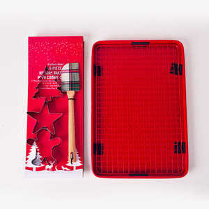 Creative Non Stick Cake Mold Christmas Set 6Pcs Star Shape Baking Pan <b>Cookie</b> <b>Tools</b> Red - Product Image 3