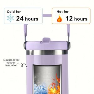 Vaso Térmico Personalizado con Logotipo de 30 oz, Taza de Café de Acero Inoxidable de Doble Pared con Aislamiento al Vacío, Vasos de Viaje para Auto de 30 oz con Asa y Tapa - Product Image 2
