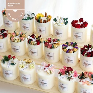 Handmade Aromatherapy Soy Wax <strong>Candles</strong> Dried Flower <strong>Decoration</strong> Luxury Multiple Scents Premium Packing Environment-Friendly - Product Image 1