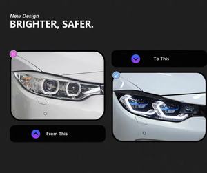 AKD Nuevo Faro LED para F32 F36 F82 M4 2013-2020 con DRL, Señal de Giro, Luz Alta y Lente Proyector Ojo de Ángel - Product Image 3