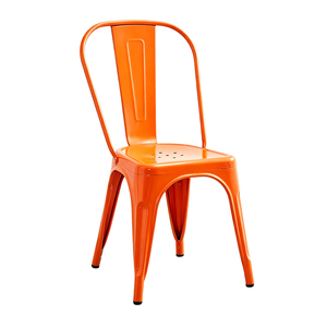 Chaise en métal de style industriel classique, empilable, vintage, pour <span class=keywords><strong>restaurant</strong></span>, café, bistrot, extérieur, jardin, usage commercial - Product Image 5