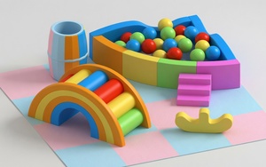 Forma de Espuma Suave Amarilla para Área de Juegos, Uso Comercial en Interiores - Product Image 1