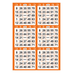 Cartes de <span class=keywords><strong>bingo</strong></span> personnalisées populaires <span class=keywords><strong>à</strong></span> 75 boules, conception d'impression numérique gratuite avec papier cartonné offset couché kraft - Product Image 4