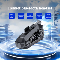 Casque de moto avec système d'intercom Bluetooth, microphone sans fil, écouteurs à réduction de bruit pour le ski, le cyclisme