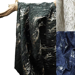 Nouveau tissu jacquard <span class=keywords><strong>blanc</strong></span> et doré abstrait personnalisé - Product Image 1