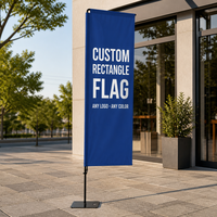 Drapeau rectangulaire personnalisé, drapeau carré, impression recto-verso, drapeau publicitaire extérieur pour la promotion des entreprises, usine