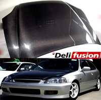 Honda Civic EK için yüksek kalite karbon Fiber kaput modifiye özel kaput (Fit hem 4 kapı ve 3 kapı hatch)