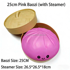 Almohada de Peluche con Forma de Dumpling de 25 CM, Material PU Realista, Juguete Suave para Aliviar el Estrés, Descompresión con Rebote Lento - Product Image 3