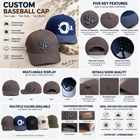 Casquettes de sport pour hommes en gros, fournisseur OEM, logo personnalisé, casquettes de baseball à 6 panneaux, broderie 3D, casquettes rétro structurées en acrylique à fermeture snapback