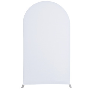 DaiRui Tissu de <span class=keywords><strong>fond</strong></span> élastique en forme de U pour la décoration de fête Couverture en tissu en forme d'arc rond Revêtement de <span class=keywords><strong>fond</strong></span> extérieur en demi-cercle - Product Image 4