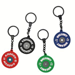 Lara Star Weightlifting Keyring Llavero Con Deadlift Platform Pompon Fitness Sports Equipment 3d Barbell Dumbbell <strong>Keychain</strong> - Product Image 1