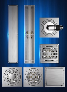 Drain de douche linéaire moderne en or brossé de 24 pouces, drain de sol rectangulaire pour salle de bain, drain de toilette poli brossé - Product Image 5