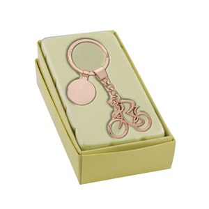 Porte-clés de vélo en métal élégant ROS avec logo personnalisé pour les entreprises et les hôtels - Product Image 2