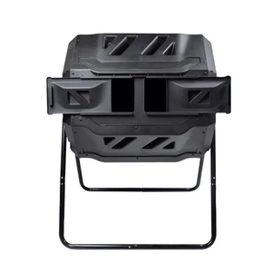 Vertak 160L / 43 Gallons Heavy Duty Rotatable Compost Tumbler Outdoor Garden Plastic Compost Bin with Easy Slide <strong>Doors</strong> - Product Image 2