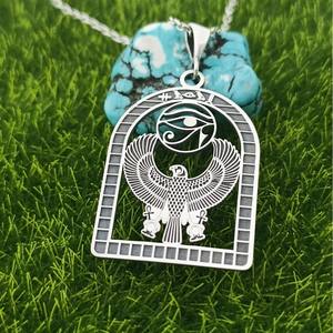 Collar con Colgante del Ojo de Ra del Antiguo Egipto, Acero Inoxidable 316L, Joyería <span class=keywords><strong>Egipcia</strong></span>, Collar del Ojo de Horus, Águila de Horus - Product Image 5