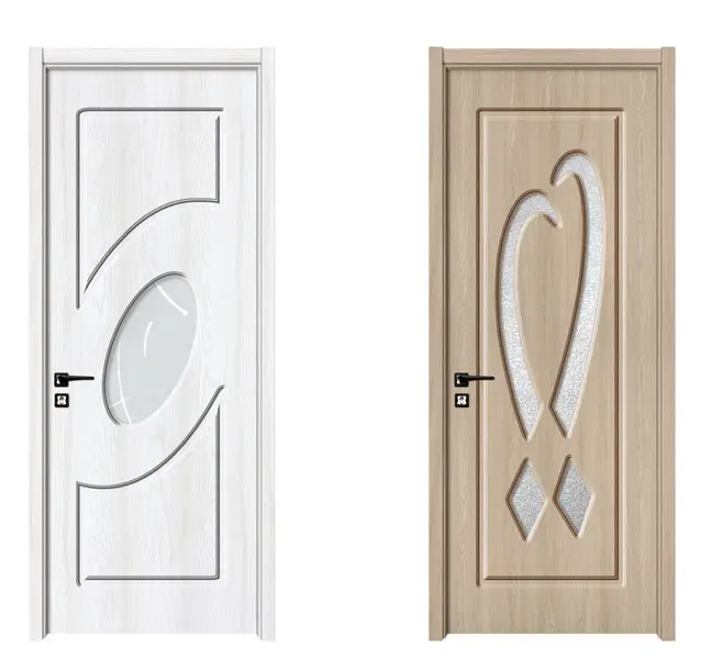 factory sales European simple paint-free carving wooden doors