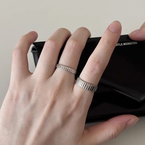 925 Sterling <b>Silver</b> Geometric Open <b>Ring</b> For Women Index Finger Minimalist Gear Step Design Everyday Wear Jewelry - Product Image 3