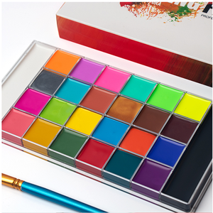 Palette de 26 peintures pour le visage et le corps à base d'huile, crémeuses, hypoallergéniques, non toxiques, pour enfants, Halloween, <span class=keywords><strong>maquillage</strong></span> de fête, kit de peinture - Product Image 4